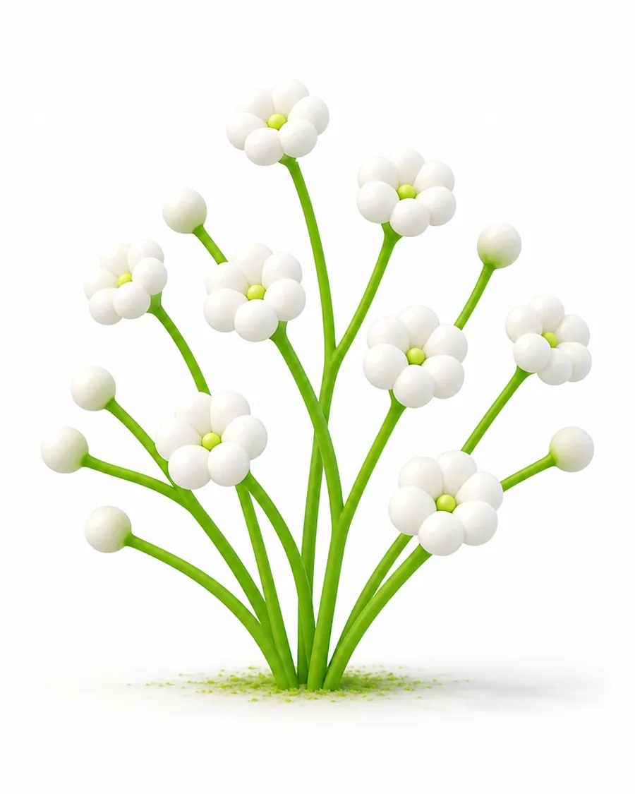 Flower candidate B — the clearer shape chosen as reference