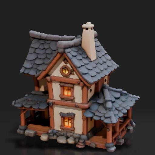 PicoBerry 渲染的旅店模型