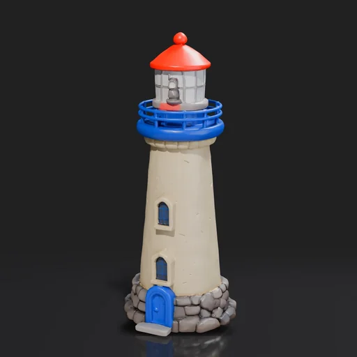 PicoBerry model of a red-capped lighthouse