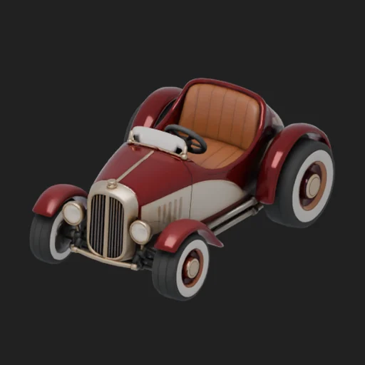 PicoBerry model of the Retro Red kart, a vintage red pedal car